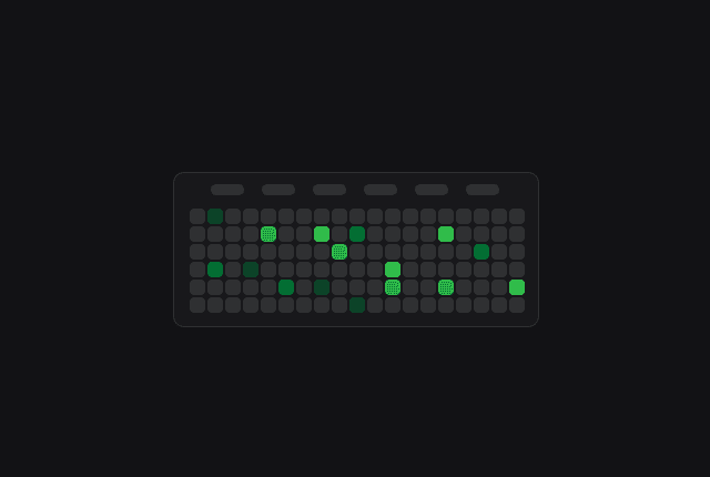 Github Contributions components dark