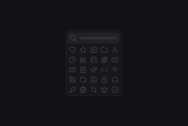 Icon Picker components dark