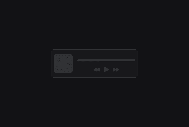 Music Player components dark