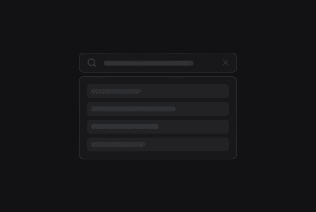 Search Bar components dark